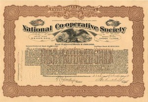 National Co-Operative Society - Stock Certificate